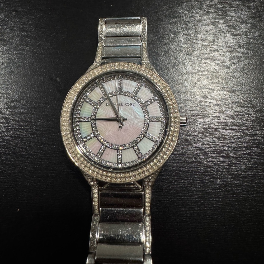 Michael Kors Pave Silver-Tone Watch